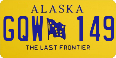 AK license plate GQW149