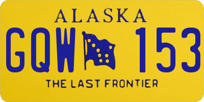 AK license plate GQW153