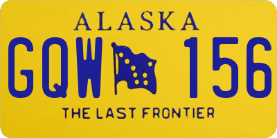 AK license plate GQW156