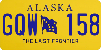 AK license plate GQW158