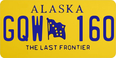 AK license plate GQW160