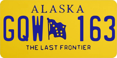 AK license plate GQW163