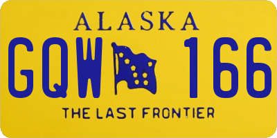 AK license plate GQW166
