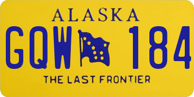 AK license plate GQW184
