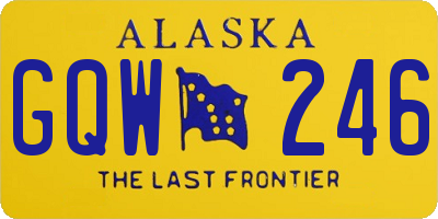 AK license plate GQW246