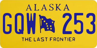 AK license plate GQW253