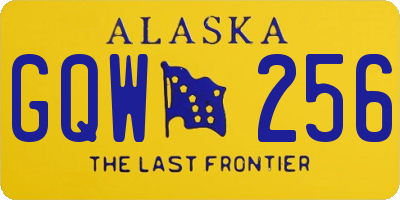 AK license plate GQW256