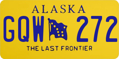 AK license plate GQW272