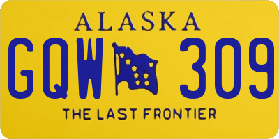 AK license plate GQW309