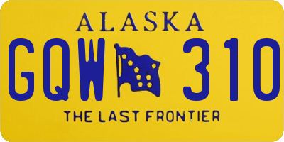 AK license plate GQW310