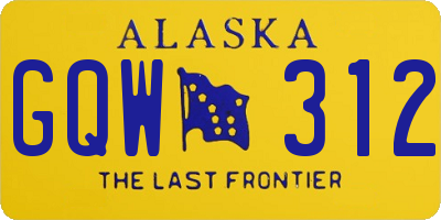 AK license plate GQW312