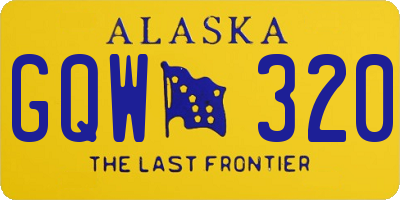 AK license plate GQW320