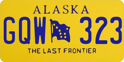 AK license plate GQW323