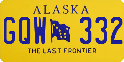 AK license plate GQW332