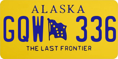 AK license plate GQW336