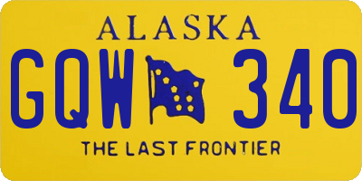 AK license plate GQW340
