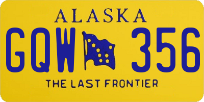 AK license plate GQW356