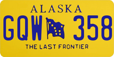 AK license plate GQW358
