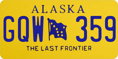 AK license plate GQW359