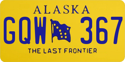AK license plate GQW367