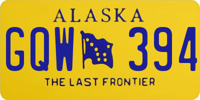 AK license plate GQW394