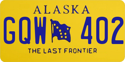 AK license plate GQW402