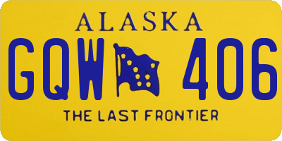 AK license plate GQW406