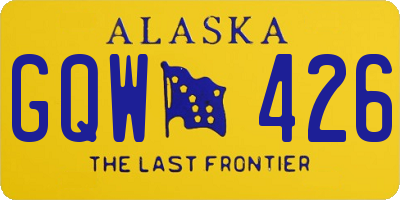 AK license plate GQW426