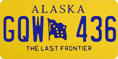 AK license plate GQW436