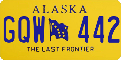 AK license plate GQW442