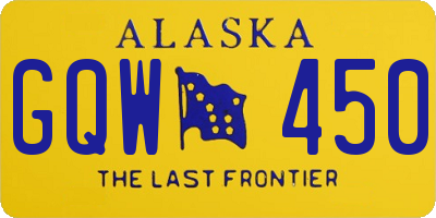 AK license plate GQW450