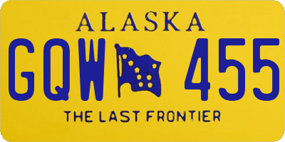 AK license plate GQW455