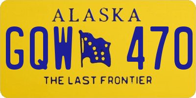 AK license plate GQW470