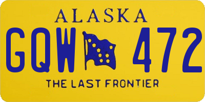 AK license plate GQW472