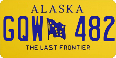 AK license plate GQW482