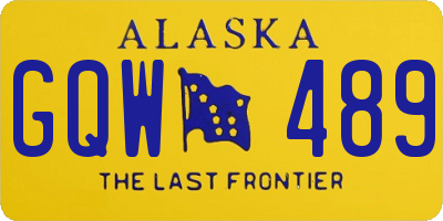 AK license plate GQW489