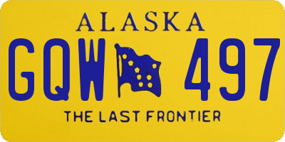 AK license plate GQW497