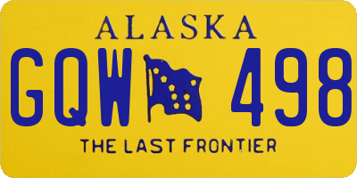 AK license plate GQW498