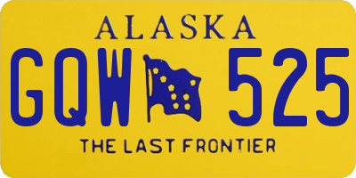 AK license plate GQW525