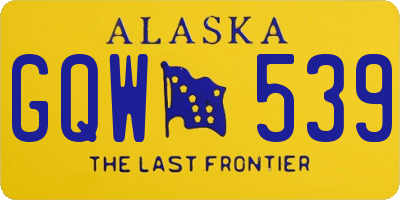 AK license plate GQW539