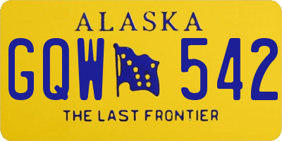 AK license plate GQW542