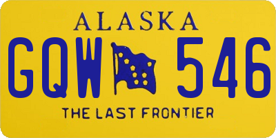AK license plate GQW546