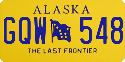 AK license plate GQW548