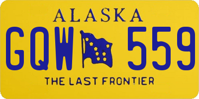 AK license plate GQW559