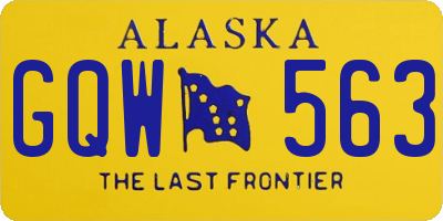 AK license plate GQW563