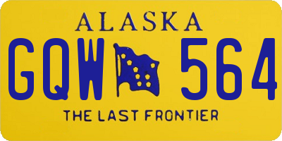 AK license plate GQW564