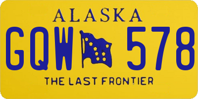 AK license plate GQW578