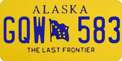 AK license plate GQW583