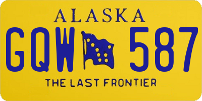 AK license plate GQW587
