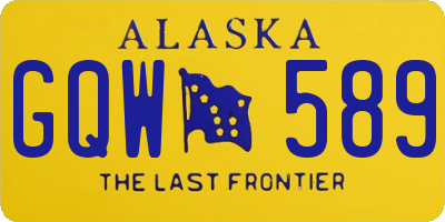 AK license plate GQW589